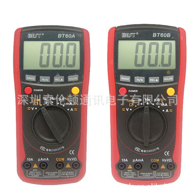 【BEST-60A,60B 3 3/4位数显万用表技术指标 多功能数字万用表】价格,厂家,图片,电压测量仪表,深圳索伦顿通讯电子-